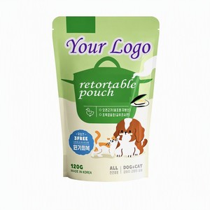 121C Retort Pouch Stand Up Aluminum Foil Bag Wet Pet Food Packaging