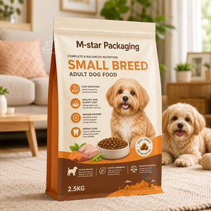 Canine Food Packaging Sack with Zipper Valve