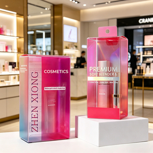 Custom Clear Cosmetic Plastic PET PVC Box Display Packaging