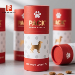 Biodegradable Custom Logo Easy Open Cylinder Container Can Box